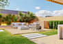 do backyard landscape design, pool, patio design rendering, 3d landscape design